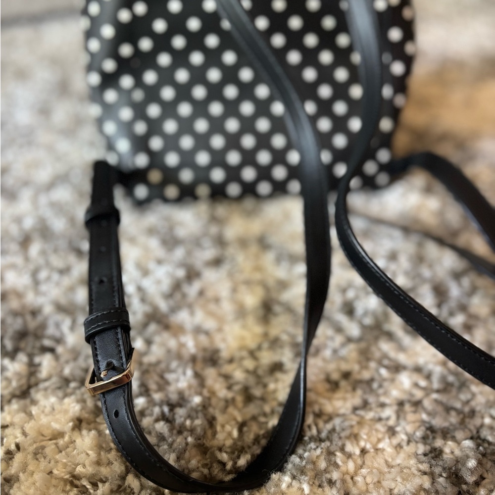 Kate Spade Black and Red Minnie Mouse Polka Dot Backpack Purse - Picture 3 of 8